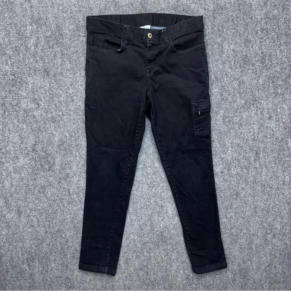 Columbia City Denim Cargo Black Straight Leg Jeans Pants Womens Sz 10